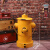 复古铁艺工业风创意个性收纳筒消防栓带盖脚踩金属垃圾桶客厅户外 中号黄色