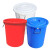 富都华创 加厚50L红色带盖塑料圆桶超大容量水桶储水用酿酒发酵带盖胶桶 FDHC-QJST01