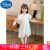 迪士尼（Disney）中国风儿童旗袍夏季裙子女童连衣裙夏装2024新款汉服小女孩公主裙 米色比身高拍大一码 150cm