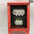 工地三级箱红色手提箱工地手提电源箱配电箱工地施工箱工地成套箱 铁板2P总开/1个插座