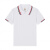校服定做红领纯白T恤 儿童polo衫短袖棉男女童翻领白色校服短袖 8817半袖口 130cm