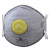代尔塔（Deltaplus）104023 M1200VWC 罩杯型活性炭FFP2带阀防护口罩 粉尘油性颗粒物防护DKH 10个/盒