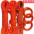 水上救生绳漂浮救生绳救生圈安全抛绳救援装备消防应急救生漂浮绳 橘色绳8mm100米配环钩