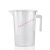 量杯 塑料 带刻度量筒厨房烘培奶茶店器具小工具塑料量具计量杯加 3000ml-黑白双刻度-PC