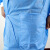 一次性工作服白大褂无纺布防尘养殖厂实验室参观服加厚 XXL(175-180) PP蓝色橡筋袖【魔术贴款】