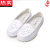 思美境医院气垫护士鞋坡跟鞋女白色软底透气平底女鞋夏季的的 白色1906 34
