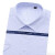 中神盾D9807男女短袖衬衫38码白底蓝竖条纹（100-499套）