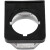 22mm按钮保护罩翻盖开关防护座方形孔标识牌背扣式黑色平钮带弹簧 按钮黑色平钮矩形保护罩16mm