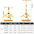 led投光灯支架便携灯投射灯支架修车工作灯架户外照明工地三脚架 3米伞型加固底座双头支架