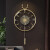 凯恩斯（KAIENSI）北欧式纯黄铜挂钟客厅轻奢现代家用时尚时钟表简约挂墙高档挂表 82003E小号-6数折页盘