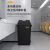 商用摇盖垃圾桶大号办公室厨房客厅方形餐饮大容量带盖塑料户外箱 100L正方绿色带盖 送垃圾袋