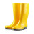 橡胶鞋高长筒雨鞋男女厨房养殖耐磨防滑工业雨靴防汛水鞋定制 黄色 42