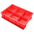 海斯迪克 HKCL-146 加厚塑料分格箱 五金盒零件盒收纳盒 物料盒分隔式周转箱 螺丝配件工具箱 大号6格 红