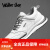 Walker Shop品牌欧洲站运动鞋春季新款透气休闲鞋男跑步鞋潮流百 白色[皮面] 38 [皮鞋码]