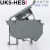 UK5-HESI UK5RD带灯4平方保险熔断器保险丝UK接线端子排导轨式LED UK5-HESI 黑色（50只）