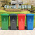 120L挂车塑料垃圾桶户外大号环卫分类商场饭店垃圾废物箱 蓝色 120L挂车桶分类标