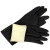 安思尔 87-950 橡胶防化手套植绒衬里直筒袖口黑色劳保手套 中码1双
