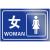 曦润 公共厕所全套标识牌旅游户外公厕男女洗手间卫生间提示标志牌铝板 女厕所 40x50cm