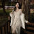 VFKZ2024小香风茶系穿搭一整套御姐碎花连衣裙子两件套装女秋冬季 白色西装外套 S