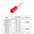 PTV针型预绝缘端子针形冷压接线端子线鼻子插针接线0.5-6平方 PTV1.25-9(1000只/包)红色