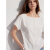 ELLE法式设计感白色简约小众衬衫2024夏季新款收腰遮肚子上衣女 白色 S