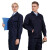 久臻 HCJ810-31 棉质长袖劳保工作服套装加厚男女工作服套耐洗耐穿 藏青色 XL 