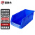 盛富永 斜口分类收纳零件盒 组合式物料盒元件盒塑料盒螺丝物料箱货架 （加厚）250*150*120蓝