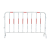 ZUIDID马拉松活动护栏加厚铁马护栏市政隔离移动安全防护栏施工围栏 1.2x2米白红32管10斤