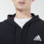 Adidas阿迪达斯男装外套秋季新款运动服户外跑步休闲针织连帽时尚夹克 GS1581/黑色/三条纹 XL