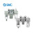 SMC AC系列 空气组合元件:空气过滤器+减压阀+油雾器 AC25-03CG-A