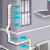 安达通 pvc空调管槽 中央空调专用线槽管遮挡装饰管保护套管 水平弯75*65mm