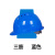 工臣牌工地安全帽 三筋蓝色 国标ABS防砸透气工业头盔工地建筑施工安全帽