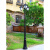 动真格（DongZhenGe）欧式小区路灯双头草坪灯防水户外花园别墅景观灯3米高杆灯AA 2.9米3头 黑色 送LED光源