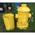 消防栓造型垃圾桶时尚美式铁艺酒吧收纳箱户外垃圾桶果皮箱 黄色中