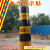 防撞反光膜线杆加厚贴电力印字铝基膜红白黑黄警示自粘膜 三黄二黑 宽50厘米长50米