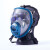 防毒面具全面罩防毒消防喷漆全脸化工用 800面罩宝蓝灰色-硅胶 通用（不含过滤件）