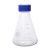 玻璃透明螺纹口丝口蓝盖试剂瓶锥形瓶子密封带刻度化学实验室取样 蓝盖锥形瓶500ml