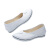 易美丽诺  LC0185 低帮白色护士平底坡跟软底帆布鞋女酒店医院美容院工作鞋  白色 34