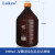 蜀牛玻璃棕色透明蓝盖丝口试剂瓶高硼硅蓝盖瓶100/250/500/1000ml 高硼硅棕色 3000ml