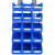 加厚塑料组合式零件盒物料盒组立元件盒组立螺丝盒子塑料货架 X2号蓝450*200*170