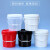 山顶松 塑料桶空胶桶 酱料桶 密封油漆桶 水桶带盖实验室用桶 2.5L 白色常规款【10套】