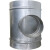 工孚 除尘通风管道大小头三通 不锈钢焊接螺旋风管配件 Φ400/200/400 一个价