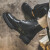 苏豪先森（AMr.Suhao）高档品牌黑色马丁靴男中帮短靴英伦内增高布洛克皮鞋男高帮加绒工 黑色 雕花 3105 41