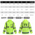 慎固反光雨衣套装 分体式双层防水雨衣雨裤  300D荧光绿 旗舰款 3XL码