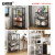 安赛瑞 折叠置物架 厨房置物架 5层 可移动多层落地货架 厨房卫生间收纳架 白色 711015