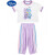 DISNEY迪士尼（Disney）女童夏季套装2024新款儿童洋气时髦运动休闲套装 紫色 90适合身高80-90年龄1岁半-2岁左