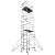 铝合金脚手架直爬梯装修架子单双宽铝合金快装焊接架建筑移动梯子 1.9米外支撑