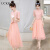 UCKR改良旗袍套装女2024夏季新款高级感新中式国风小个子半身裙两件套 粉色 S