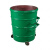 定制适用铁垃圾桶 户外环卫挂车大铁桶 360L铁制垃圾桶 市政铁皮 2.0厚绿色带盖