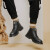可尼特马丁靴男2023年秋冬季新款高帮英伦风男鞋黑色皮靴休闲工装靴子 黑色加绒 38皮鞋码
